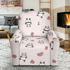 Panda Fruit Pattern Print Recliner Cover-grizzshop