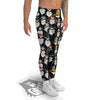 Panda Gangster Gang Print Pattern Men's Leggings-grizzshop