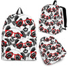 Panda Red Glasses Pattern Print Backpack-grizzshop