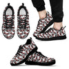 Panda Red Glasses Pattern Print Black Sneaker Shoes For Men Women-grizzshop