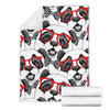 Panda Red Glasses Pattern Print Blanket-grizzshop