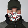 Panda Red Glasses Pattern Print Face Mask-grizzshop