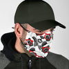 Panda Red Glasses Pattern Print Face Mask-grizzshop