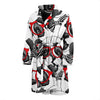 Panda Red Glasses Pattern Print Men Long Robe-grizzshop