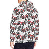 Panda Red Glasses Pattern Print Men Pullover Hoodie-grizzshop