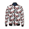 Panda Red Glasses Pattern Print Men's Bomber Jacket-grizzshop