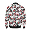 Panda Red Glasses Pattern Print Men's Bomber Jacket-grizzshop