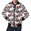 Panda Red Glasses Pattern Print Men's Bomber Jacket-grizzshop