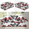 Panda Red Glasses Pattern Print Sofa Covers-grizzshop