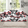 Panda Red Glasses Pattern Print Sofa Covers-grizzshop