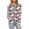 Panda Red Glasses Pattern Print Women Pullover Hoodie-grizzshop