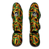 Papaya Tropical Print Pattern Muay Thai Shin Guards-grizzshop