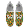 Papaya Tropical Print Pattern White Athletic Shoes-grizzshop