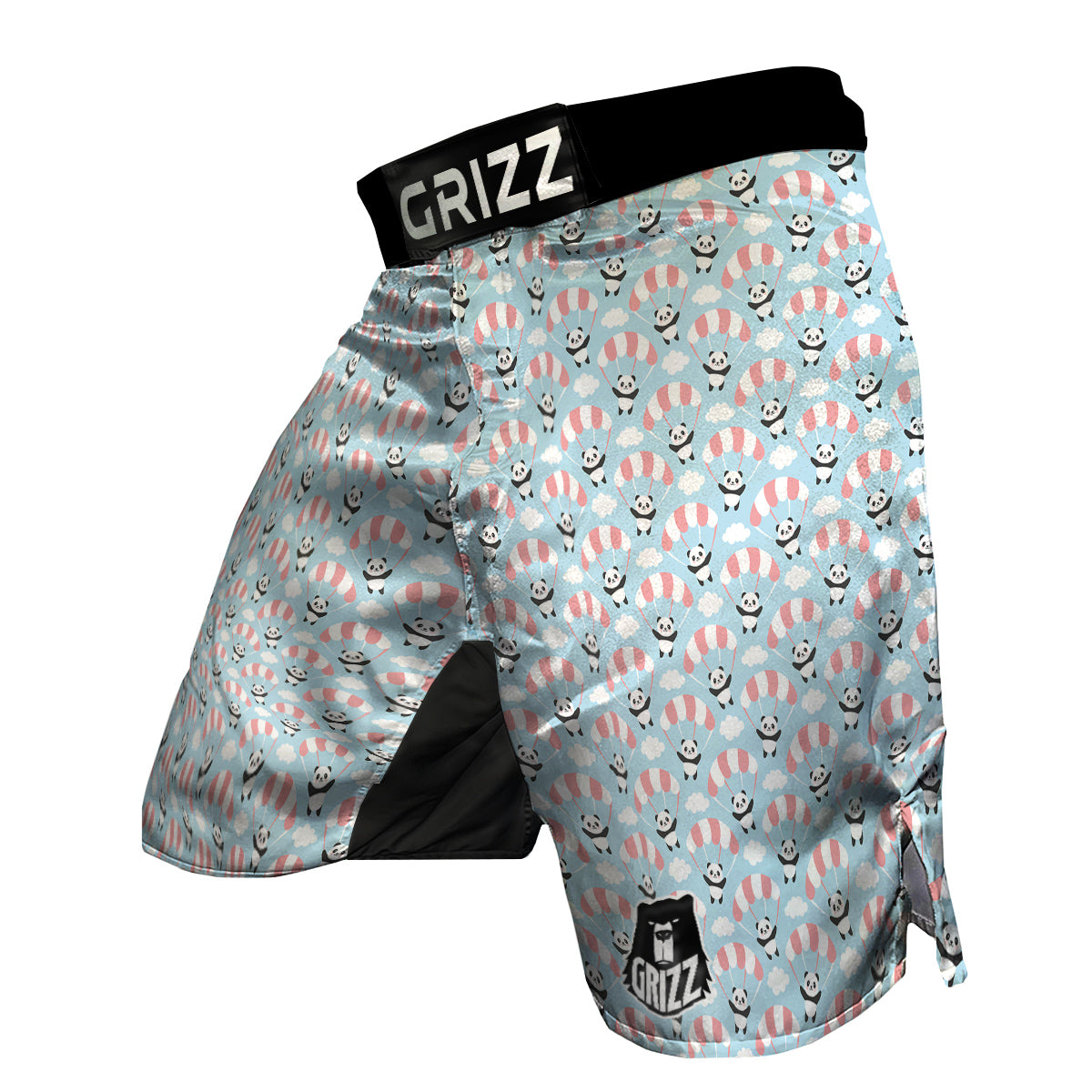 Parachute And Cute Panda Print Pattern MMA Shorts-grizzshop