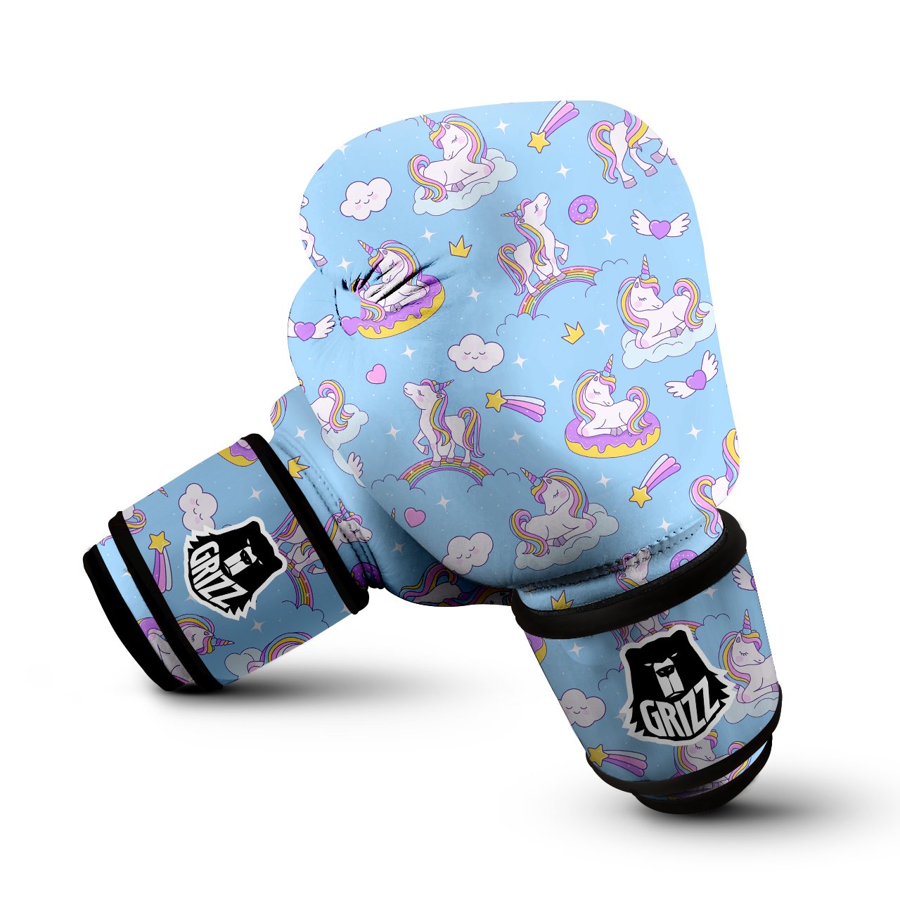 Paradise Unicorn Print Pattern Boxing Gloves-grizzshop