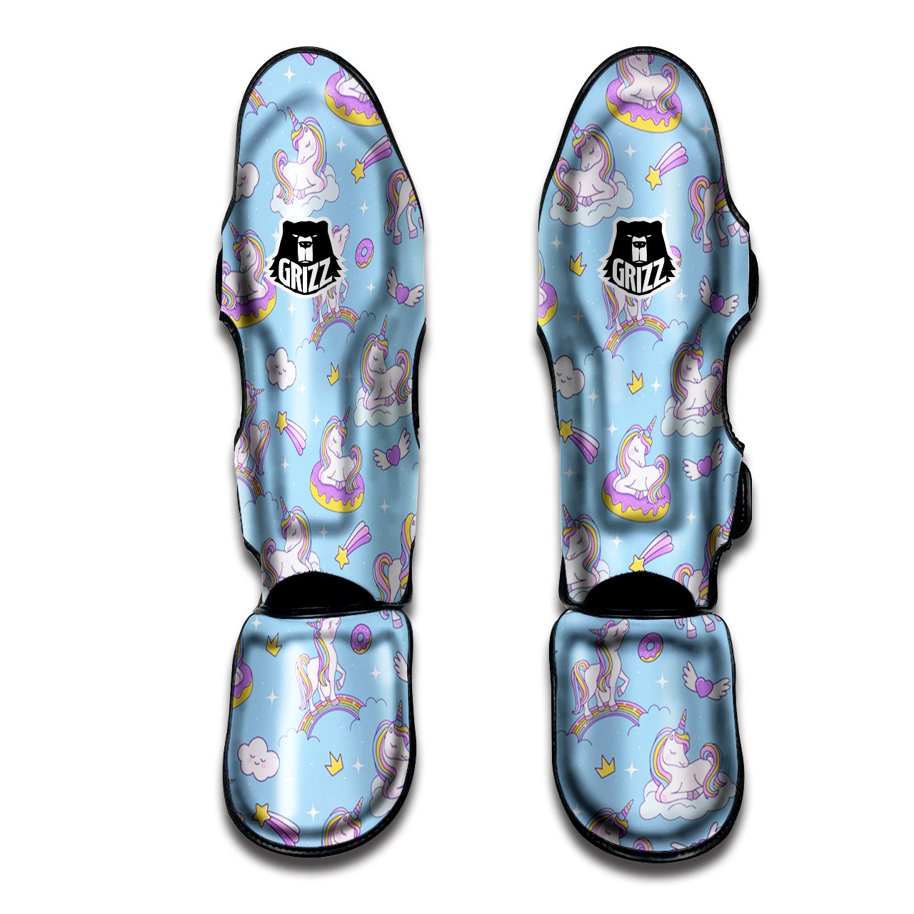 Paradise Unicorn Print Pattern Muay Thai Shin Guards-grizzshop