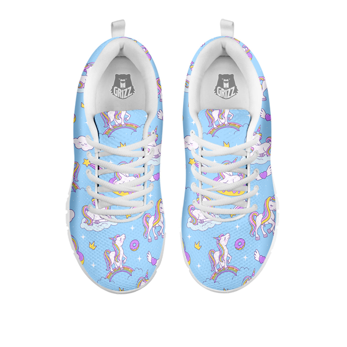 Paradise Unicorn Print Pattern White Sneaker-grizzshop