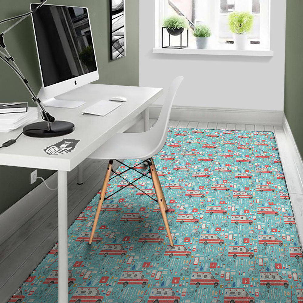 Paramedic EMS Print Pattern Floor Mat-grizzshop