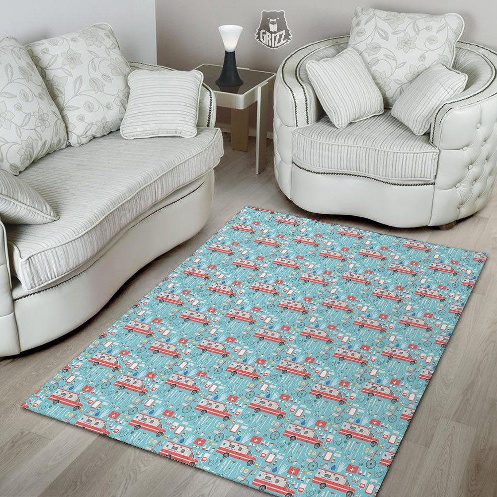 Paramedic EMS Print Pattern Floor Mat-grizzshop
