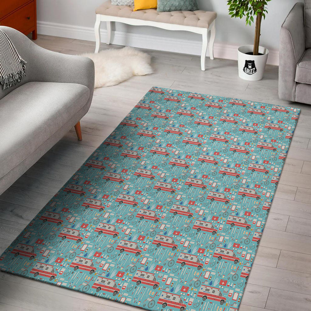Paramedic EMS Print Pattern Floor Mat-grizzshop