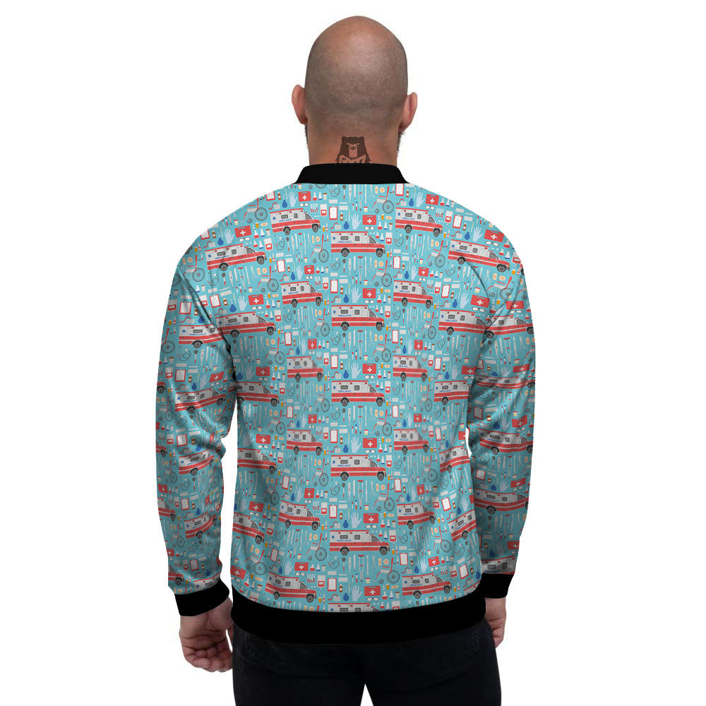 Paramedic EMS Print Pattern Men's Bomber Jacket-grizzshop