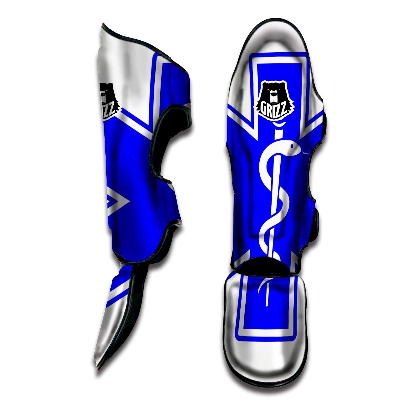 Paramedic Symbol The Star Of Life Print Muay Thai Shin Guards-grizzshop