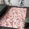 Paris Dog Pattern Print Floor Mat-grizzshop