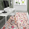 Paris Dog Pattern Print Floor Mat-grizzshop