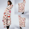 Paris Dog Pattern Print Hooded Blanket-grizzshop