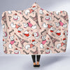 Paris Dog Pattern Print Hooded Blanket-grizzshop