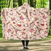 Paris Dog Pattern Print Hooded Blanket-grizzshop