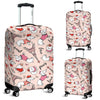 Paris Dog Pattern Print Luggage Cover Protector-grizzshop