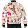 Paris Dog Pattern Print Men's Bomber Jacket-grizzshop