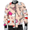 Paris Dog Pattern Print Men's Bomber Jacket-grizzshop