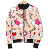 Paris Dog Pattern Print Men's Bomber Jacket-grizzshop