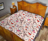 Paris Dog Pattern Print Quilt-grizzshop