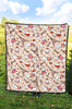 Paris Dog Pattern Print Quilt-grizzshop