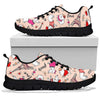 Paris Dog Pattern Print Sneaker Shoes For Men Women-grizzshop