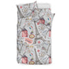 Paris France Pattern Print Duvet Cover Bedding Set-grizzshop