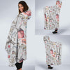 Paris France Pattern Print Hooded Blanket-grizzshop