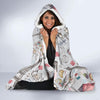 Paris France Pattern Print Hooded Blanket-grizzshop