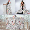 Paris France Pattern Print Hooded Blanket-grizzshop