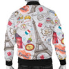 Paris France Pattern Print Men's Bomber Jacket-grizzshop