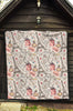 Paris France Pattern Print Quilt-grizzshop