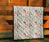 Paris France Pattern Print Quilt-grizzshop