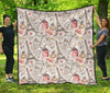 Paris France Pattern Print Quilt-grizzshop