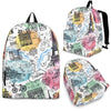 Paris France Print Pattern Backpack-grizzshop