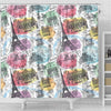 Paris France Print Pattern Bathroom Shower Curtain-grizzshop