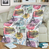 Paris France Print Pattern Blanket-grizzshop