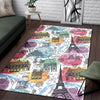 Paris France Print Pattern Floor Mat-grizzshop